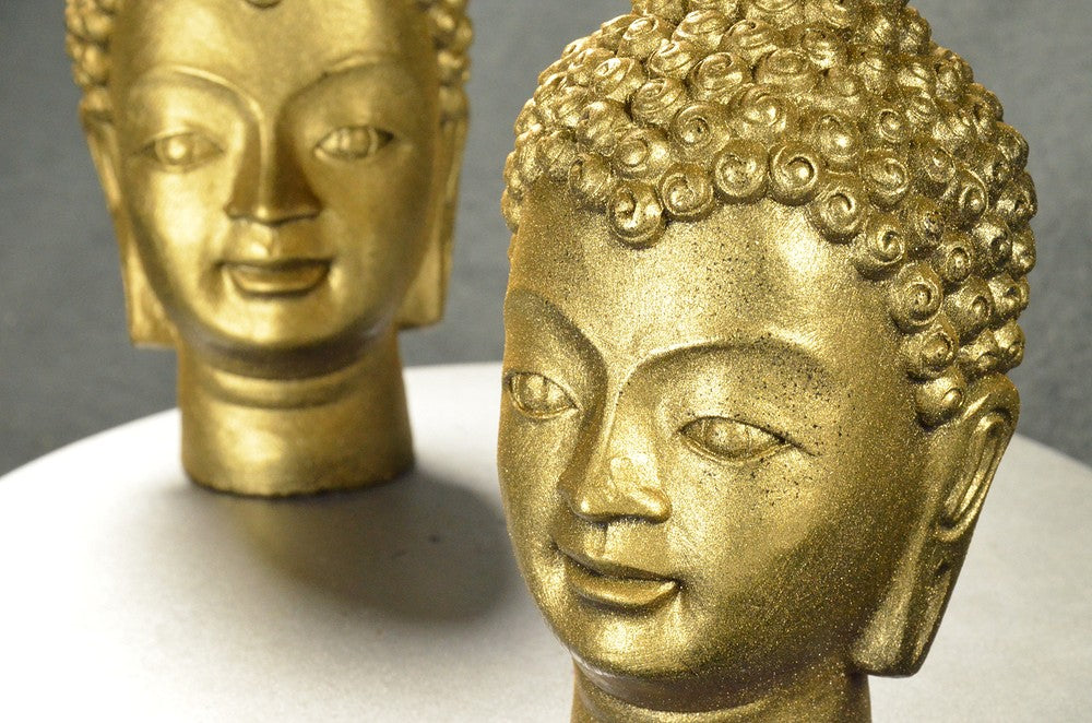 Buddha-Kerze in Goldmetallic, Höhe: 15 cm, VIDEO ANSEHEN