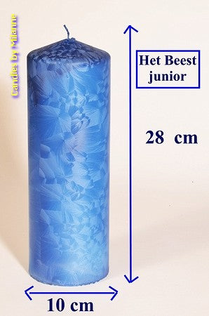 Het Beest Junior Kaars, BLAUW POLYMICO, h: 28 cm