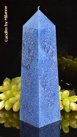 Obelisk Kaars XXL, Polyimico-BLAUW hoogte: 34cm