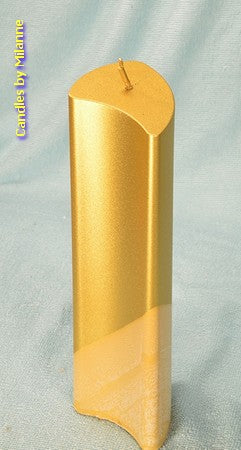 Angela kaars, GOUD Metallic, hoogte: 18 cm